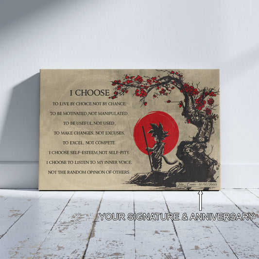 Dragon Ball Canvas Wall Art - DR024 - Goku - I Choose