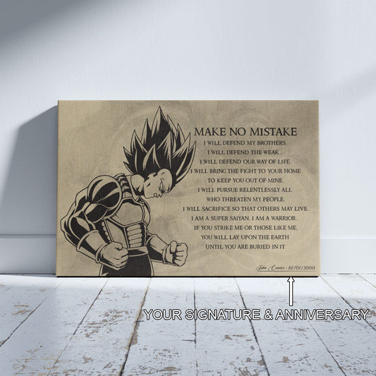 Dragon Ball Canvas Wall Art - DR026 - Super Saiyan Vegeta - Make No Mistake