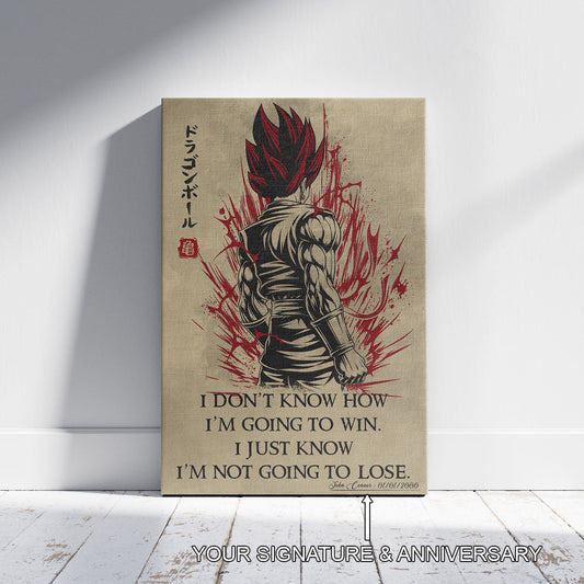 Dragon Ball Canvas Wall Art - DR058 - Super Saiyan God Vegito - I'm Not Going To Lose