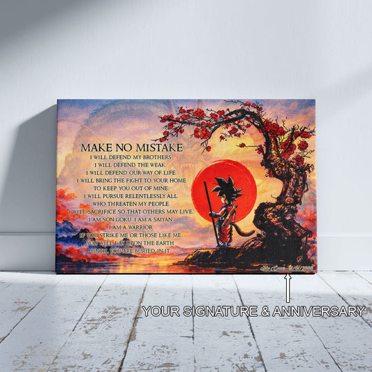 Dragon Ball Canvas Wall Art - DR088 - Goku - Make No Mistake