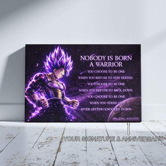 Dragon Ball Canvas Wall Art - DR090 - Ultra Ego Vegeta - Nobody Is Born A Warrior