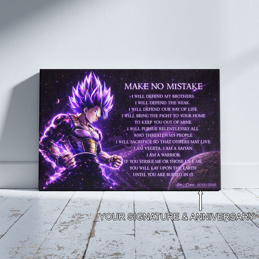 Dragon Ball Canvas Wall Art - DR091 - Ultra Ego Vegeta - Make No Mistake