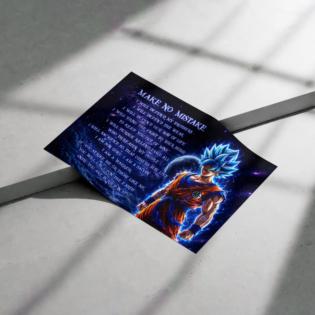 Dragon Ball Canvas Wall Art - DR094 - Super Saiyan Blue Goku - Make No Mistake