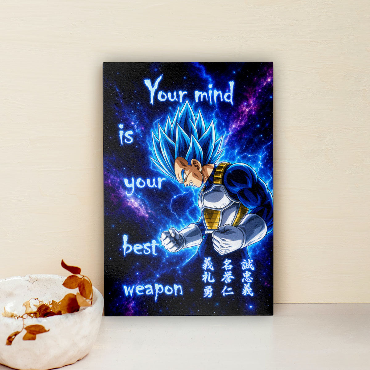 Dragon Ball Canvas Wall Art - DR109 - Vegeta Super Saiyan Blue - Your Mind Is Your Best Weapon