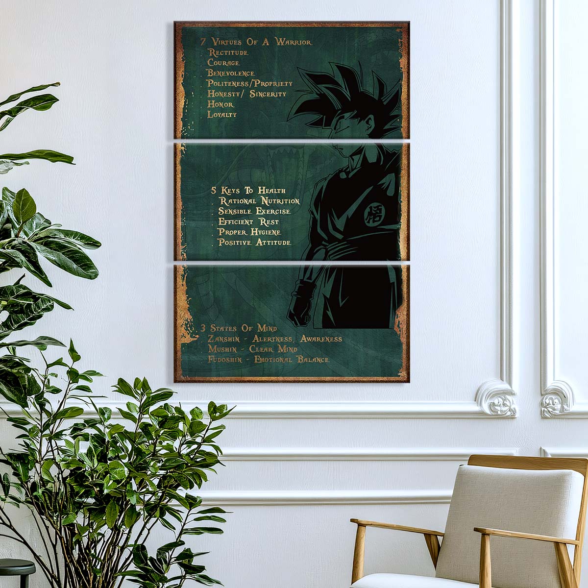 Dragon Ball - 3 Piece Wall Art - DR060 - 7 5 3 Code - Goku - Dragon Ball Canvas