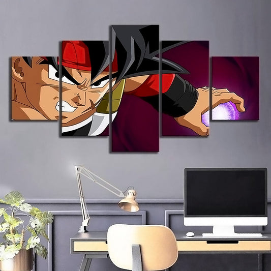 Dragon Ball - 5 Pieces Wall Art - Bardock - Printed Wall Pictures Home Decor - Dragon Ball Poster - Dragon Ball Canvas