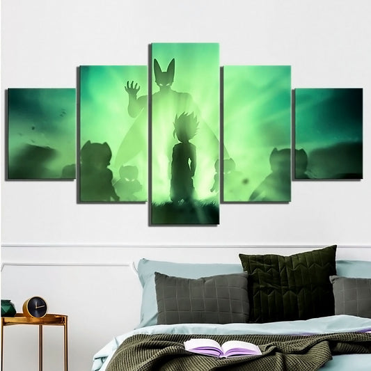 Dragon Ball - 5 Pieces Wall Art - Cell - Gohan Super Saiyan - Printed Wall Pictures Home Decor - Dragon Ball Poster - Dragon Ball Canvas