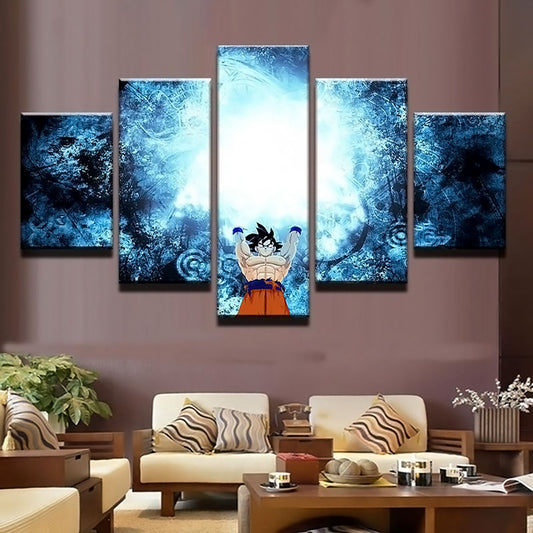 Dragon Ball - 5 Pieces Wall Art - Goku - Genki - Printed Wall Pictures Home Decor - Dragon Ball Poster - Dragon Ball Canvas