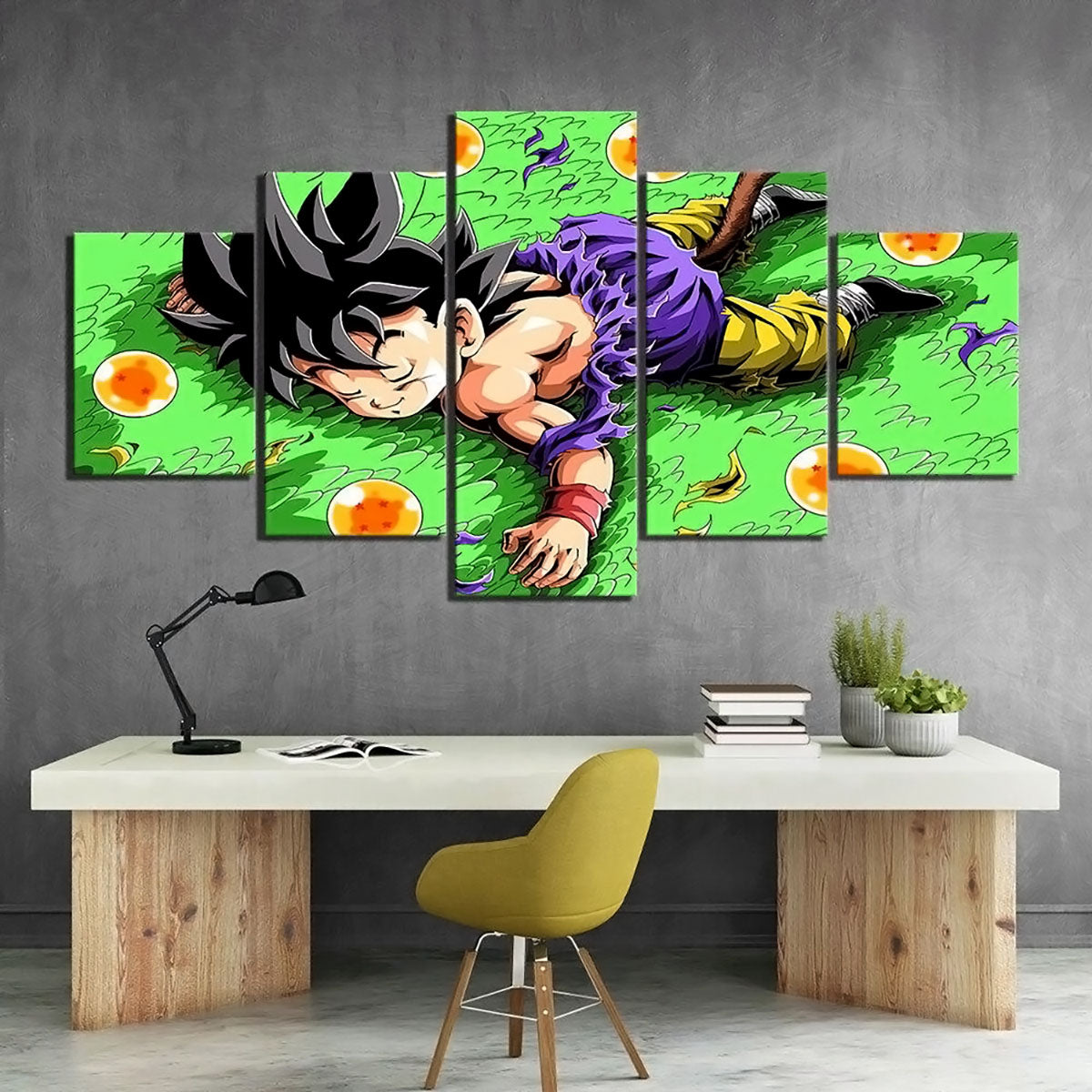 Dragon Ball - 5 Pieces Wall Art - Kid Goku - Printed Wall Pictures Home Decor - Dragon Ball Poster - Dragon Ball Canvas