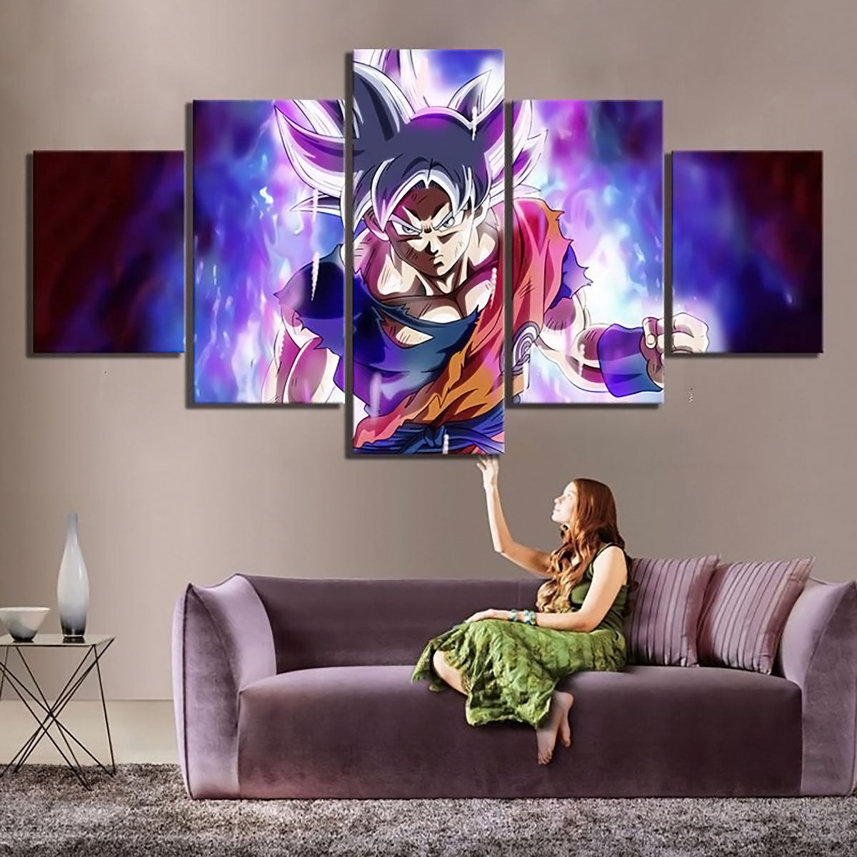 Dragon Ball - 5 Pieces Wall Art - Mastered Ultra Instinct Goku - Printed Wall Pictures Home Decor - Dragon Ball Poster - Dragon Ball Canvas