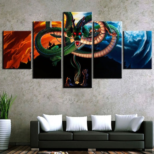 Dragon Ball Canvas Wall Art - DR5158 - Shenron - Goku - Bulma