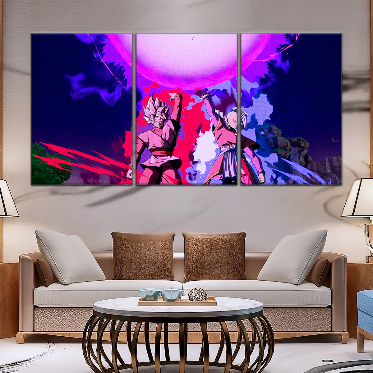 Dragon Ball Super Canvas Wall Art - DR5135 - Super Saiyan Rose Goku Black and Zamasu