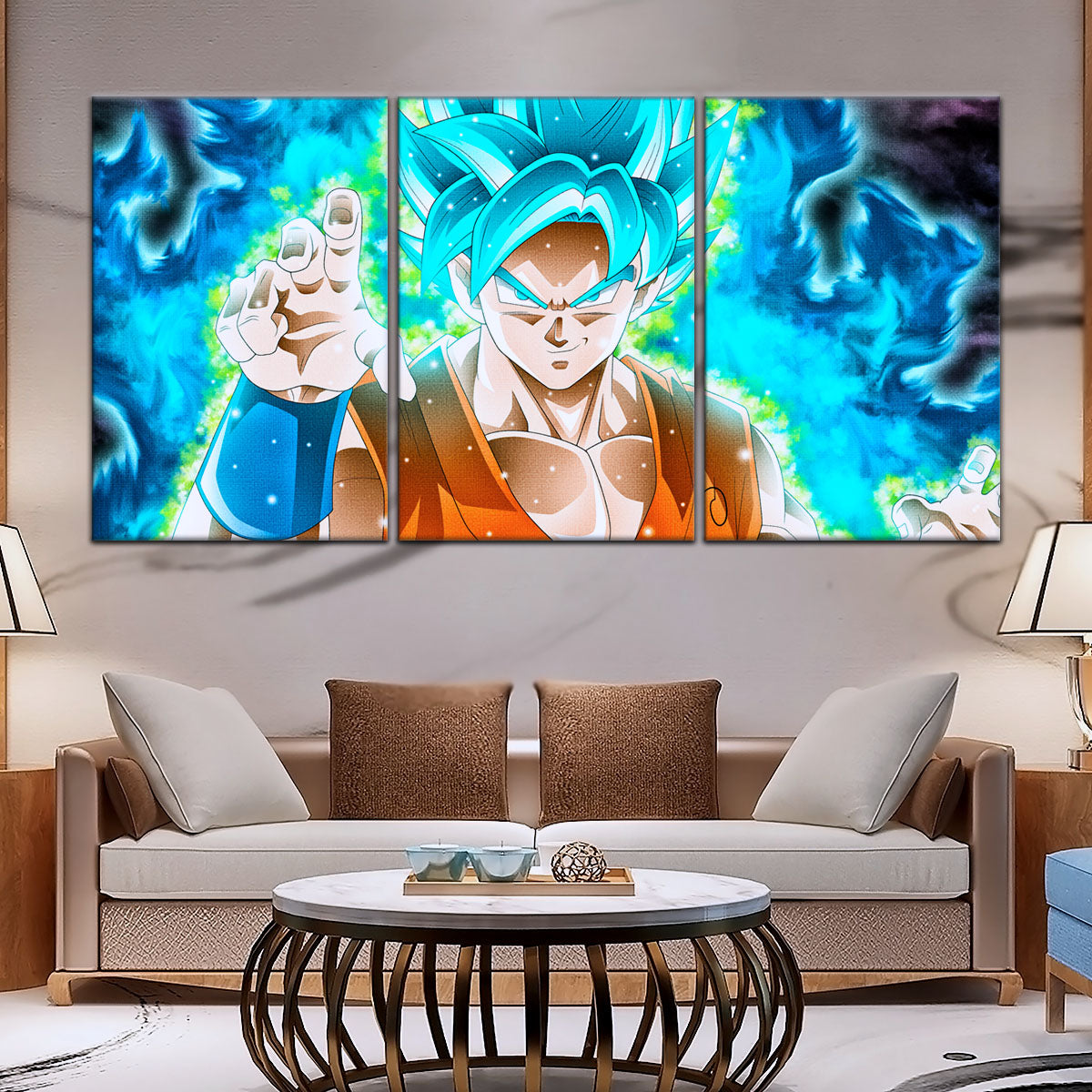 Dragon Ball Super Canvas Wall Art - DR5051 - Super Saiyan Blue Goku