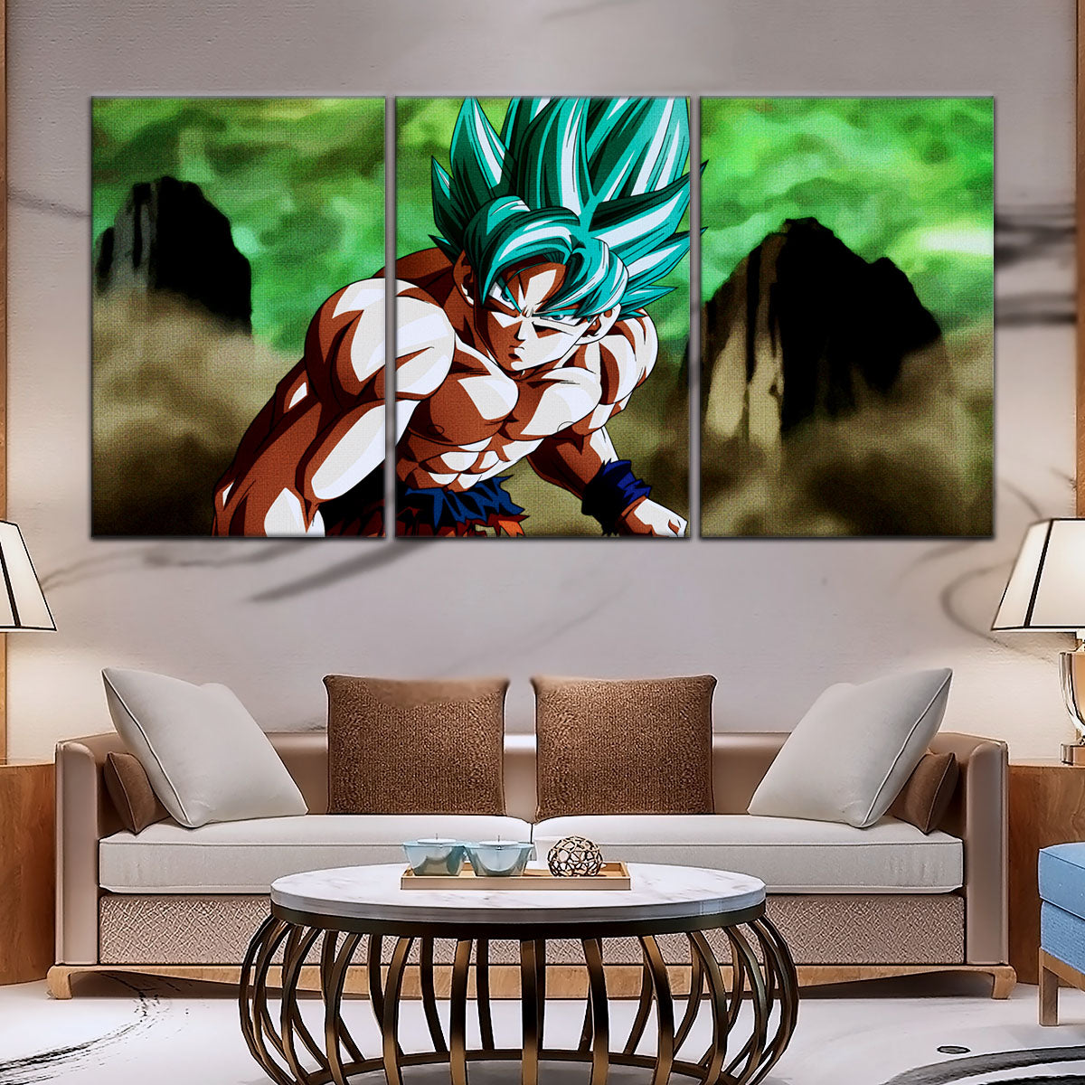 Dragon Ball Super Canvas Wall Art - DR5055 - Super Saiyan Blue Goku