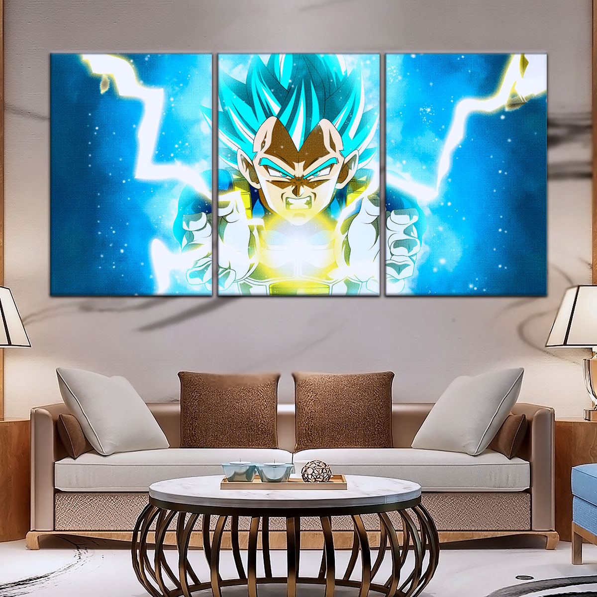 Dragon Ball Super Canvas Wall Art - DR5124 - Super Saiyan Blue Vegeta