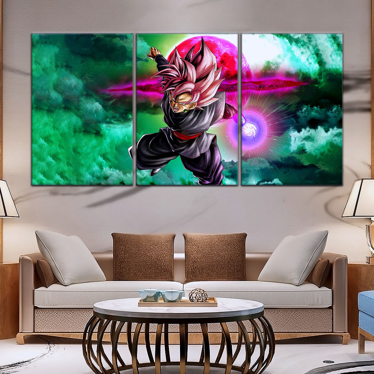Dragon Ball Super Canvas Wall Art - DR5009 - Super Saiyan Rose Black Goku