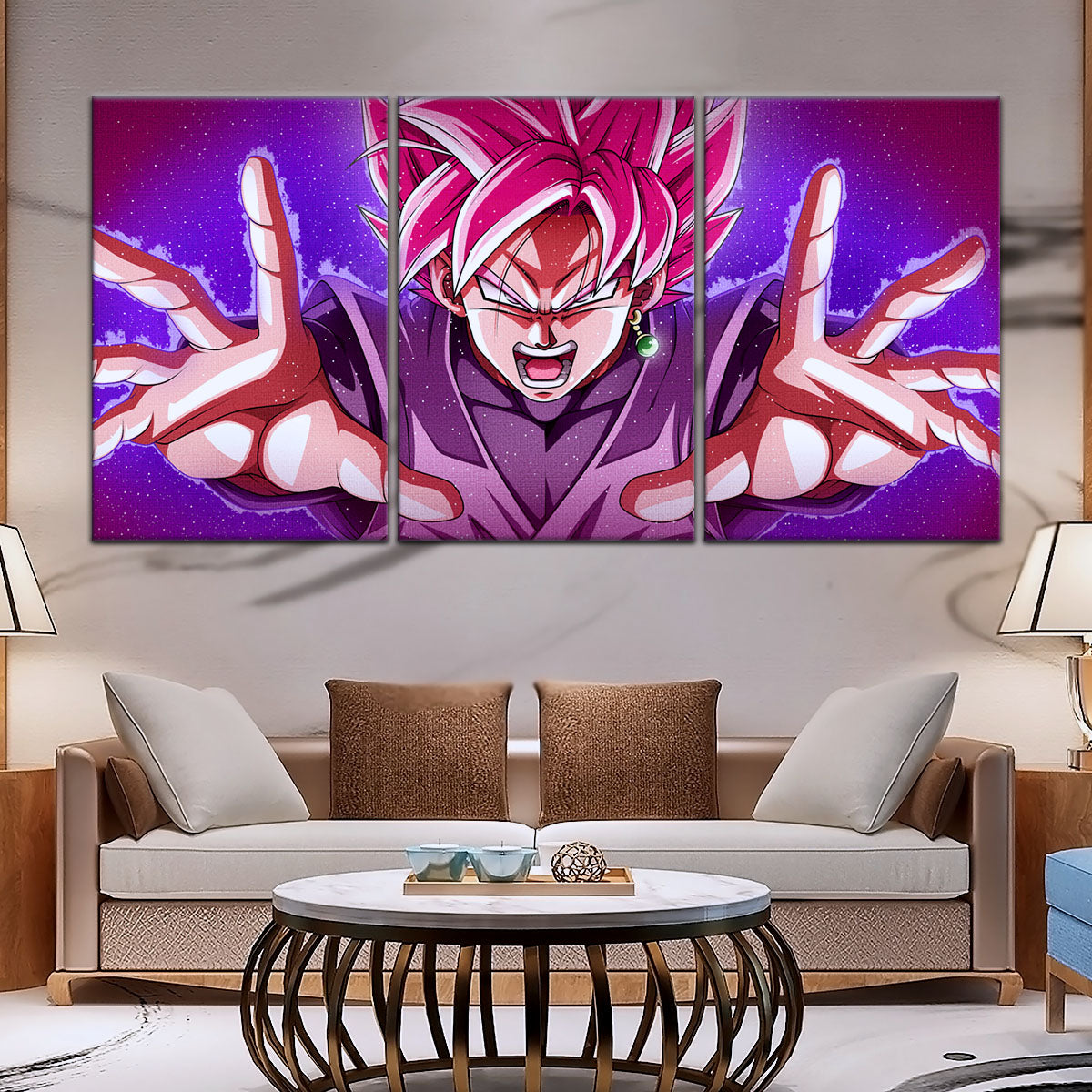 Dragon Ball Super Canvas Wall Art - DR5012 - Super Saiyan Rose Black Goku