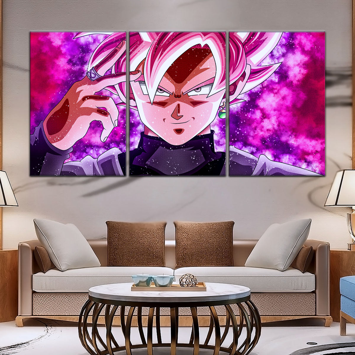 Dragon Ball Super Canvas Wall Art - DR5134 - Super Saiyan Rose Black Goku