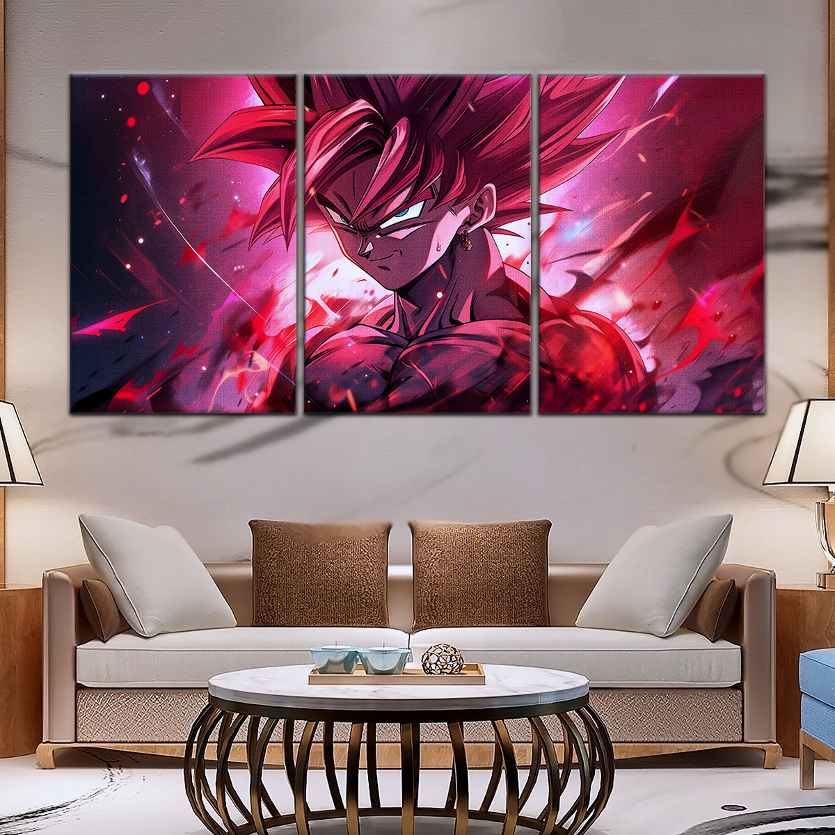 Dragon Ball Super Canvas Wall Art - DR5073 - Super Saiyan Rose Black Goku