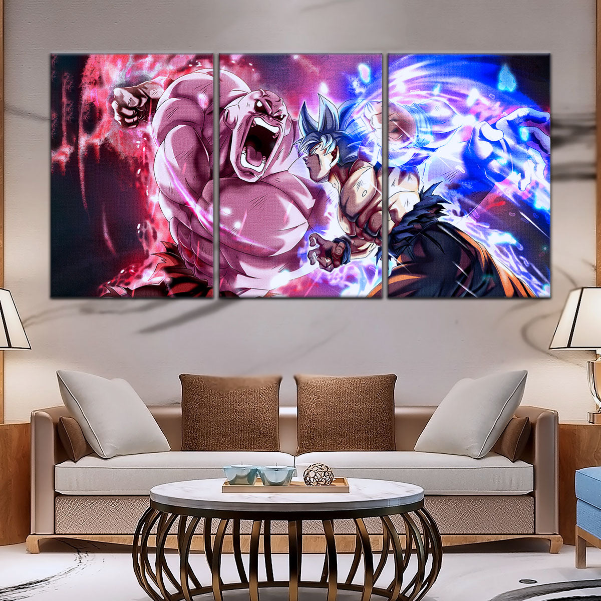 Dragon Ball Super Canvas Wall Art - DR5087 - Ultra Instinct Goku vs Jiren