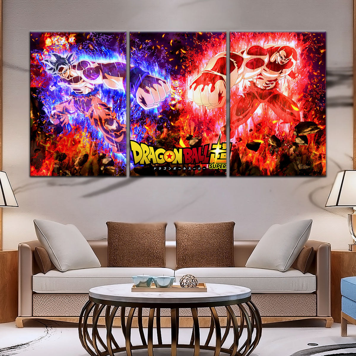 Dragon Ball Super Canvas Wall Art - DR5102 - Ultra Instinct Goku vs Jiren