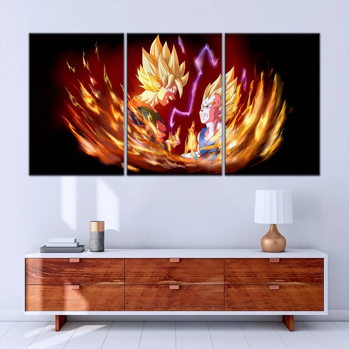 Dragon Ball Wall Art - DR5062 - Goku & Vegeta - Super Saiyan - Dragon Ball Z - Dragon Ball Poster - Dragon Ball Canvas