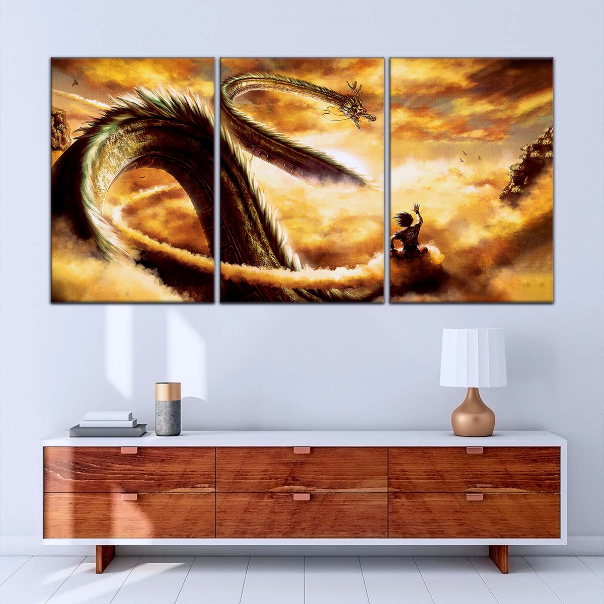 Dragon Ball Wall Art - DR5104 - Shenron and Goku - Dragon Ball Z - Dragon Ball Poster - Dragon Ball Canvas