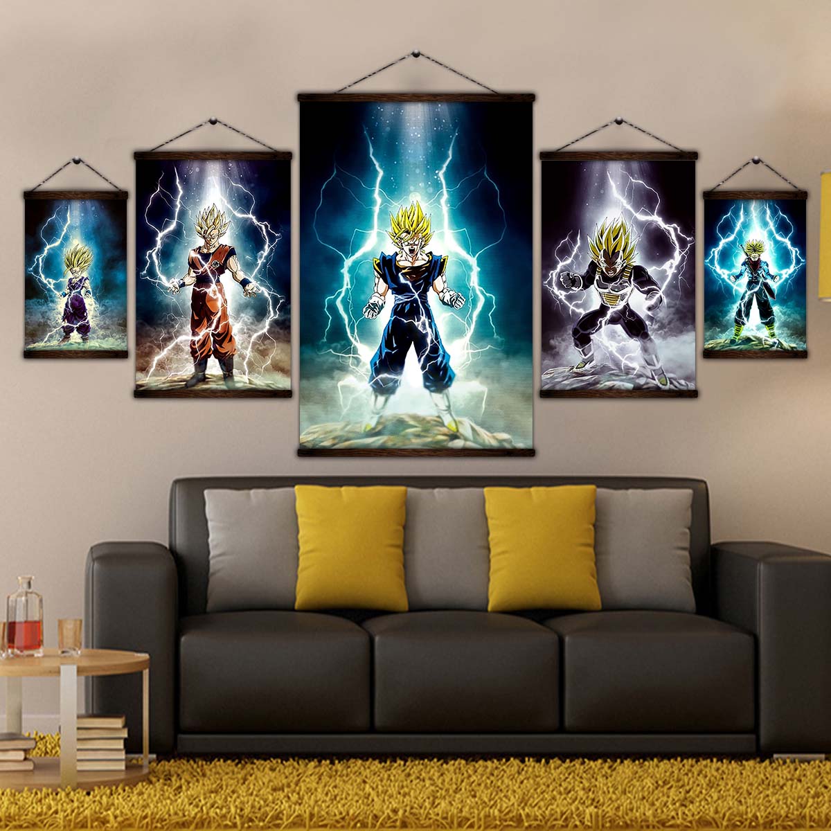 Dragon Ball Wall Art - Dragon Ball Poster - Dragon Ball Canvas - Goku - Vegeta - Vegeto - Gohan - Trunks - Vertical Poster - Vertical Canvas