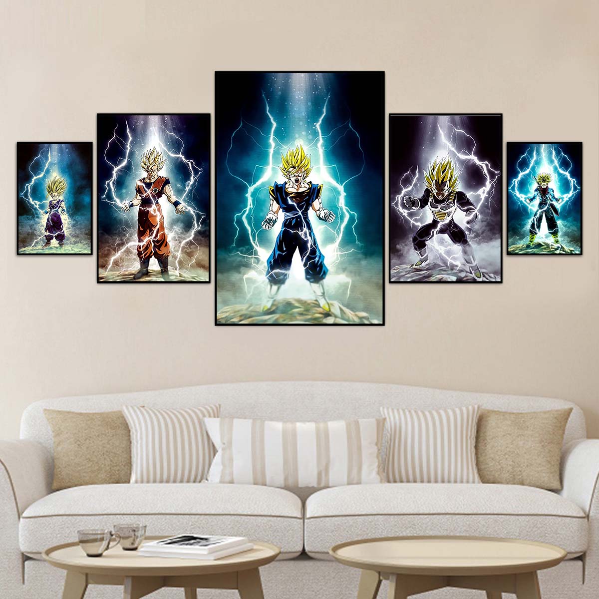 Dragon Ball Wall Art - Dragon Ball Poster - Dragon Ball Canvas - Goku - Vegeta - Vegeto - Gohan - Trunks - Vertical Poster - Vertical Canvas