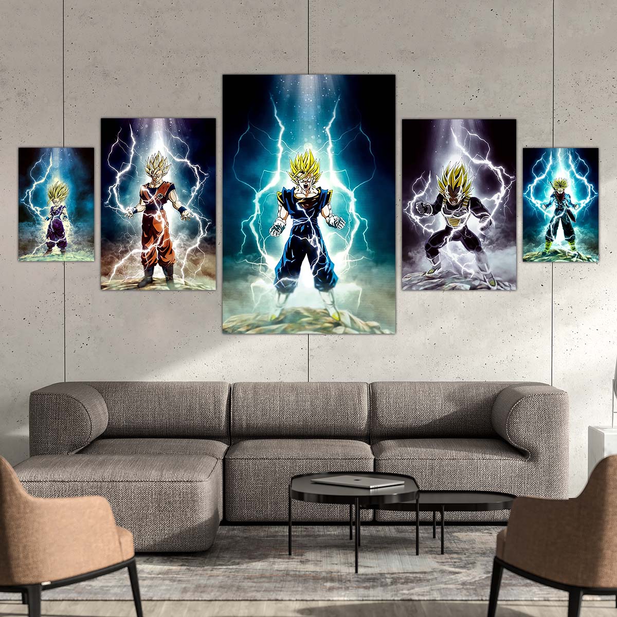 Dragon Ball Wall Art - Dragon Ball Poster - Dragon Ball Canvas - Goku - Vegeta - Vegeto - Gohan - Trunks - Vertical Poster - Vertical Canvas