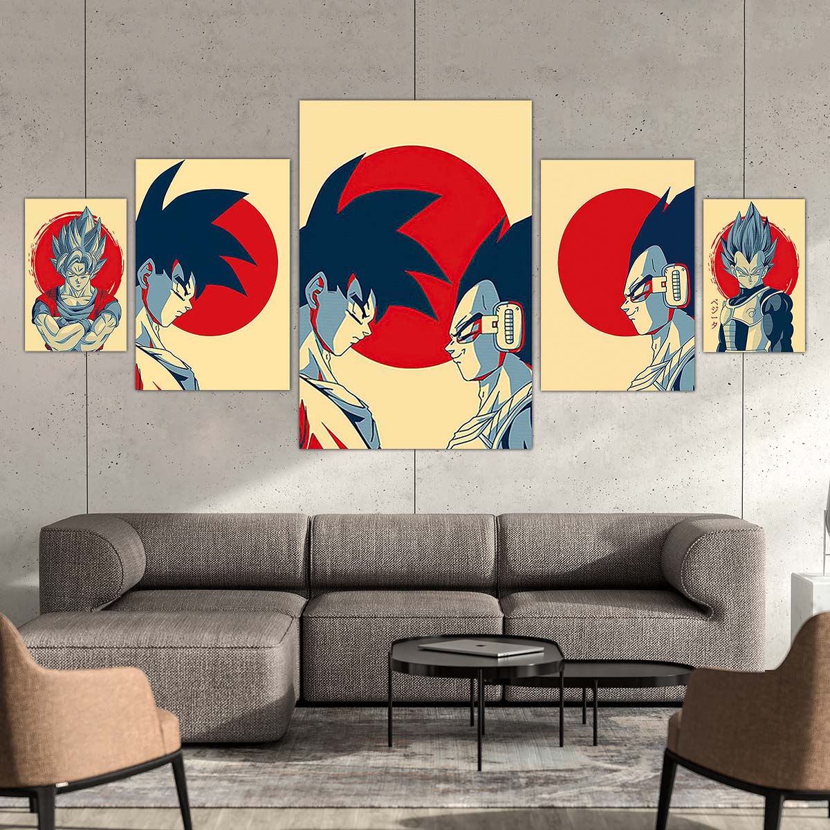 Dragon Ball Wall Art - Dragon Ball Poster - Dragon Ball Canvas - Goku - Vegeta - Vertical Poster - Vertical Canvas