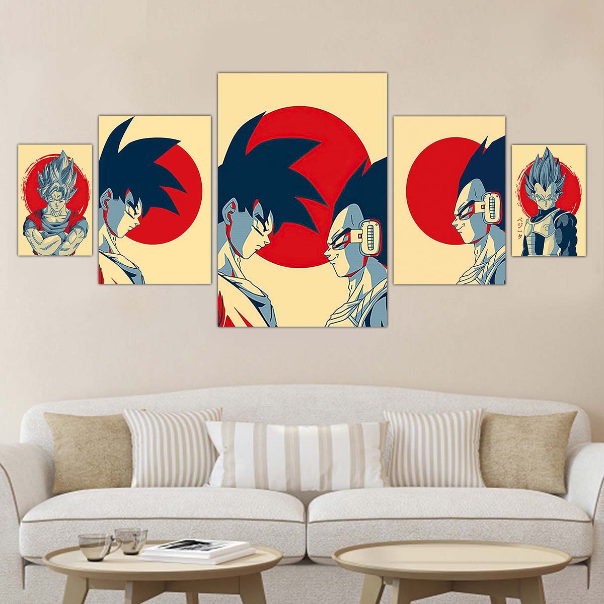 Dragon Ball Wall Art - Dragon Ball Poster - Dragon Ball Canvas - Goku - Vegeta - Vertical Poster - Vertical Canvas