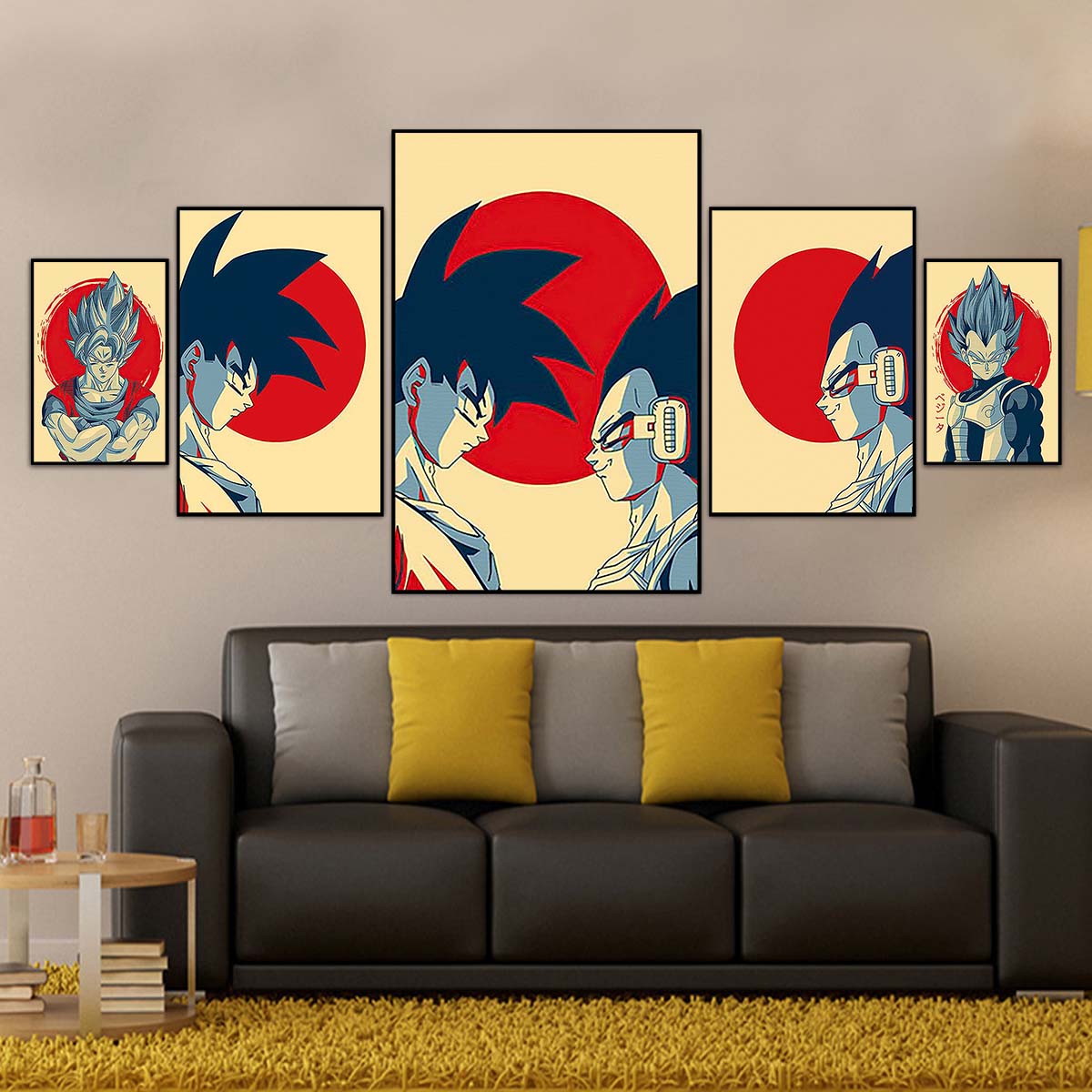 Dragon Ball Wall Art - Dragon Ball Poster - Dragon Ball Canvas - Goku - Vegeta - Vertical Poster - Vertical Canvas