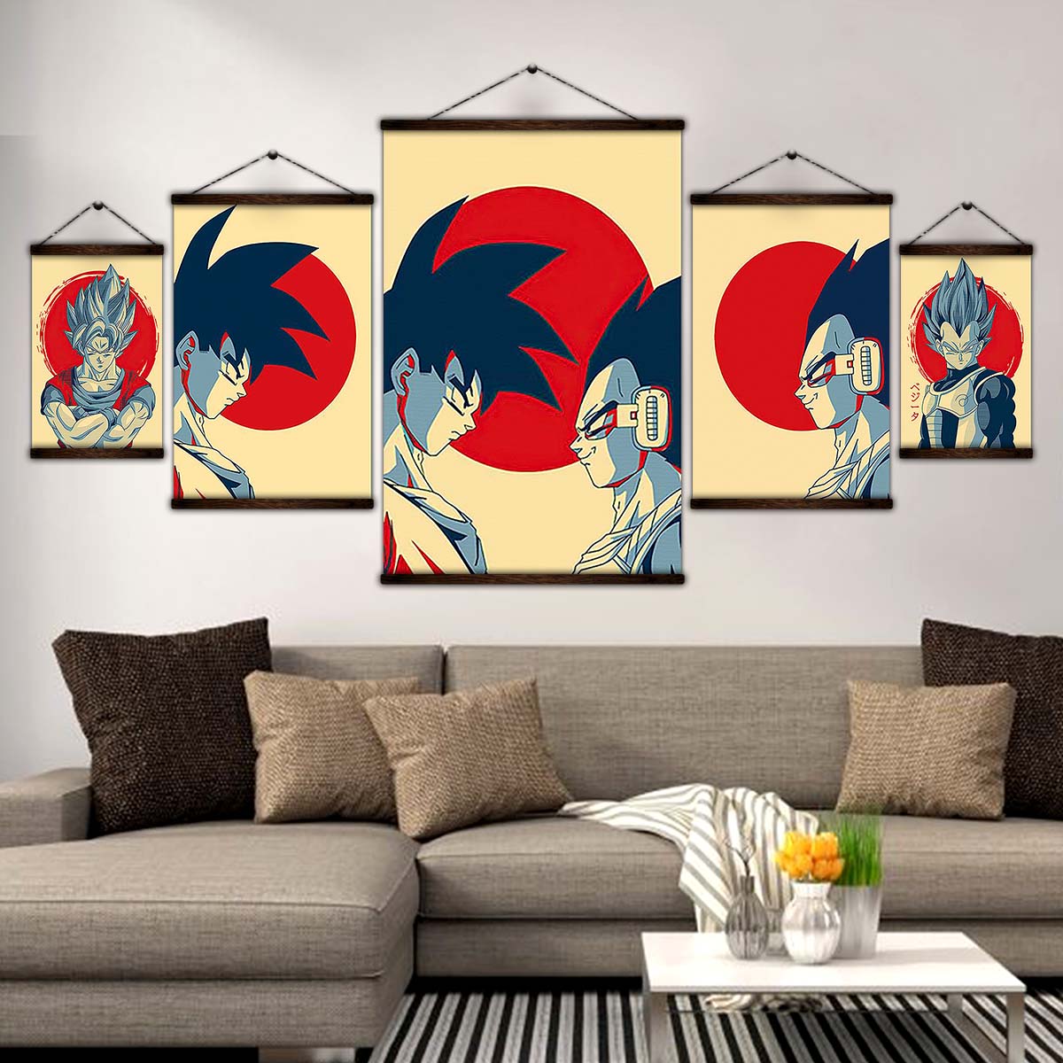 Dragon Ball Wall Art - Dragon Ball Poster - Dragon Ball Canvas - Goku - Vegeta - Vertical Poster - Vertical Canvas