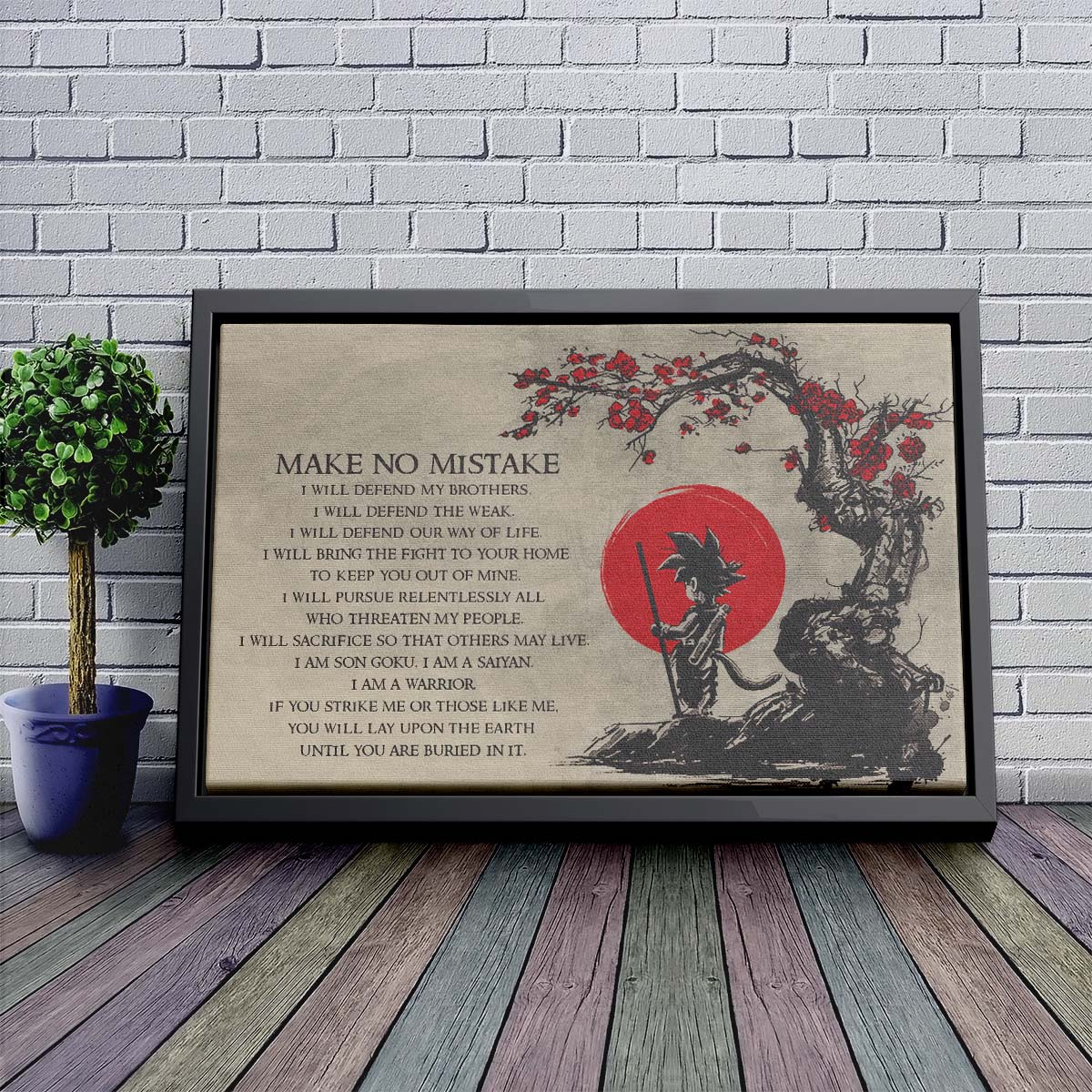 Dragon Ball Wall Art - Dragon Ball Poster - Dragon Ball Canvas - Make No Mistake - Goku - DR022 - Horizontal Canvas - Horizontal Poster