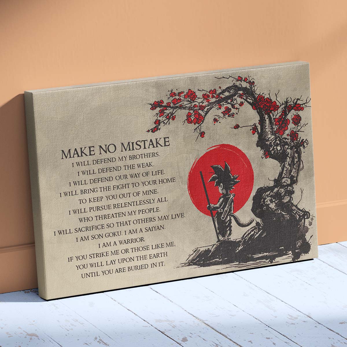 Dragon Ball Wall Art - Dragon Ball Poster - Dragon Ball Canvas - Make No Mistake - Goku - DR022 - Horizontal Canvas - Horizontal Poster