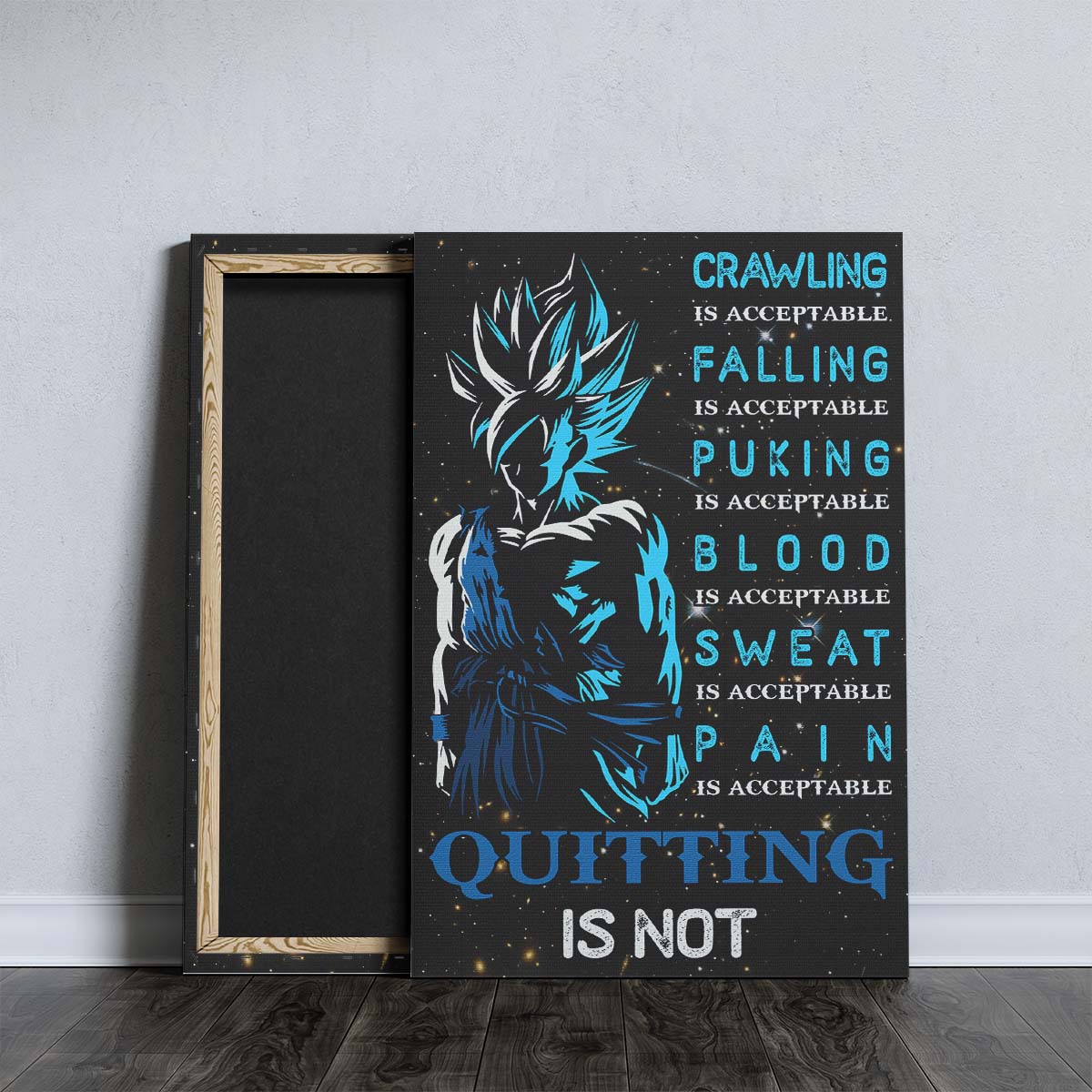 Dragon Ball Wall Art - Dragon Ball Poster - Dragon Ball Canvas - Quitting Is Not - Goku - DR015 - Vertical Poster - Vertical Canvas