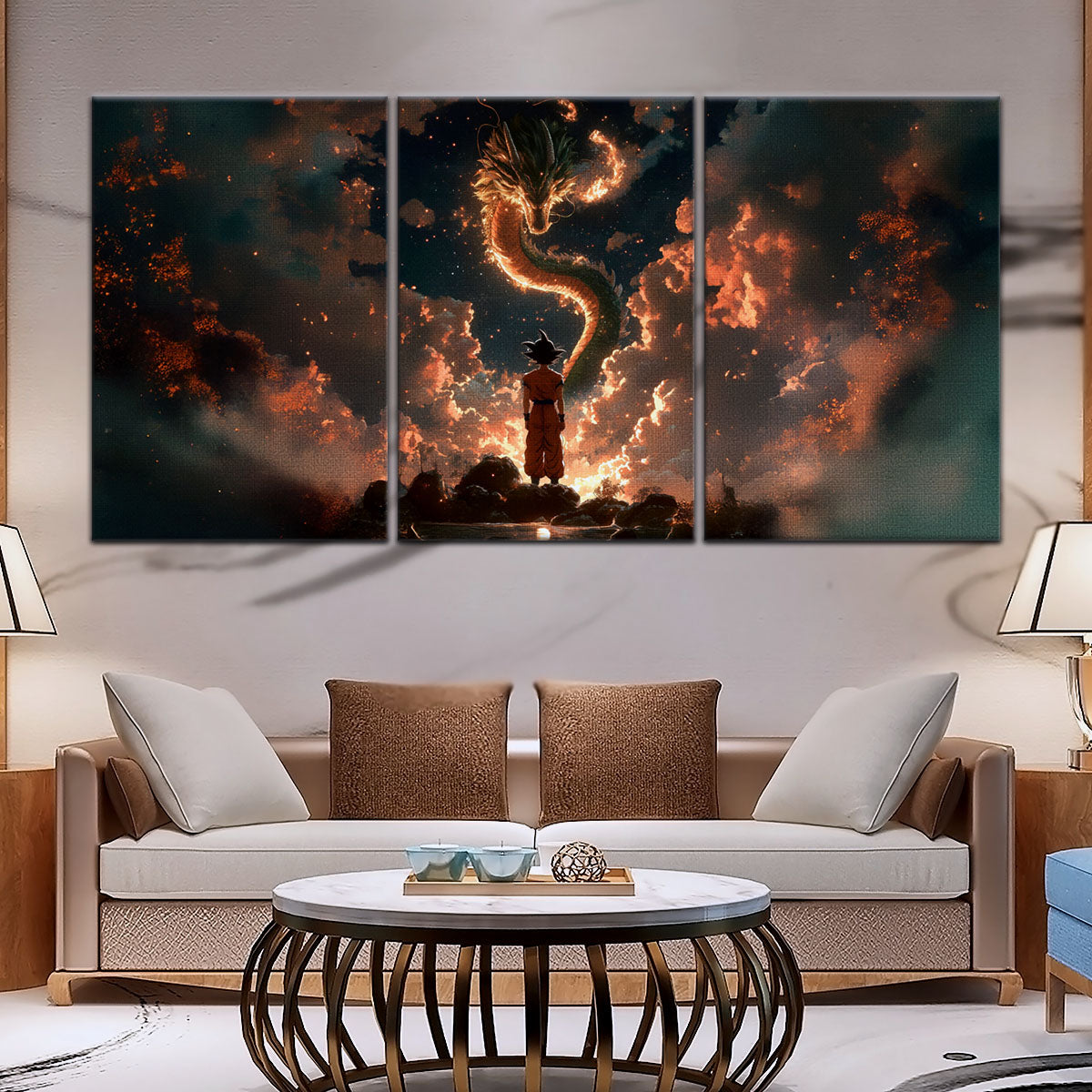 Dragon Ball Canvas Wall Art - DR5069 - Goku and Shenron