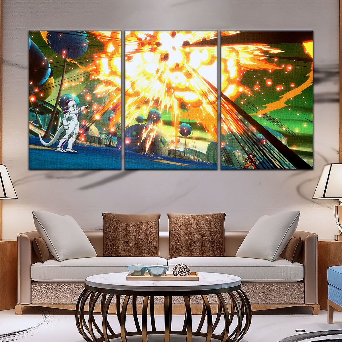 Dragon Ball Canvas Wall Art - DR5079 - Goku vs Frieza Namek Saga