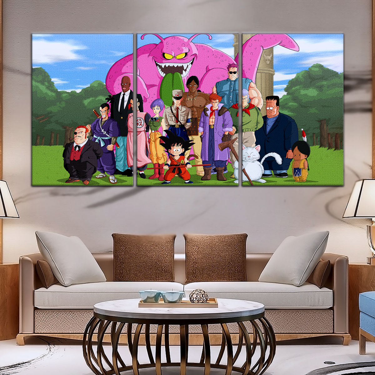Dragon Ball Canvas Wall Art - DR5068 - Goku vs Red Ribbon Army
