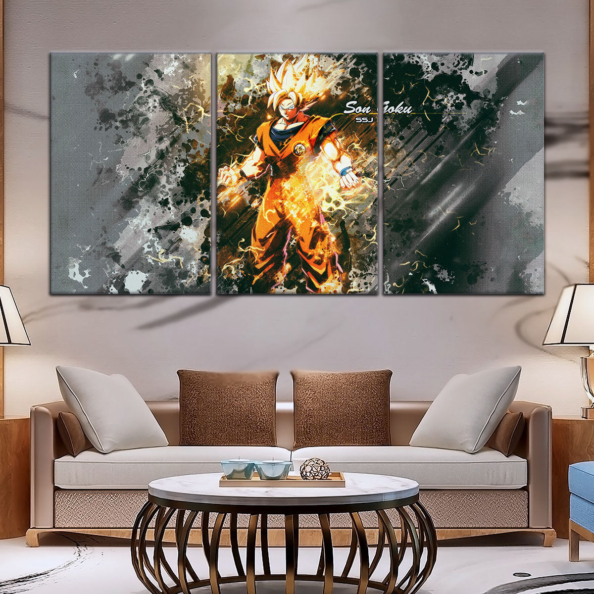 Dragon Ball Canvas Wall Art - DR5037 - Super Saiyan Goku