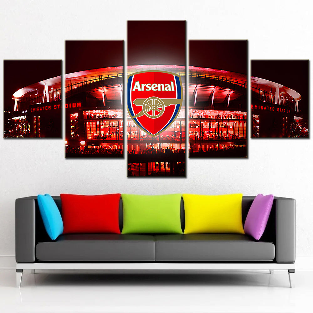 Football - 5 Pieces Wall Art - FB5008 - Arsenal FC Stadium - Football Poster - Football Canvas