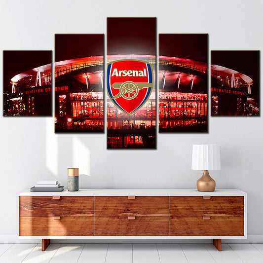Football - 5 Pieces Wall Art - FB5008 - Arsenal FC Stadium - Football Poster - Football Canvas