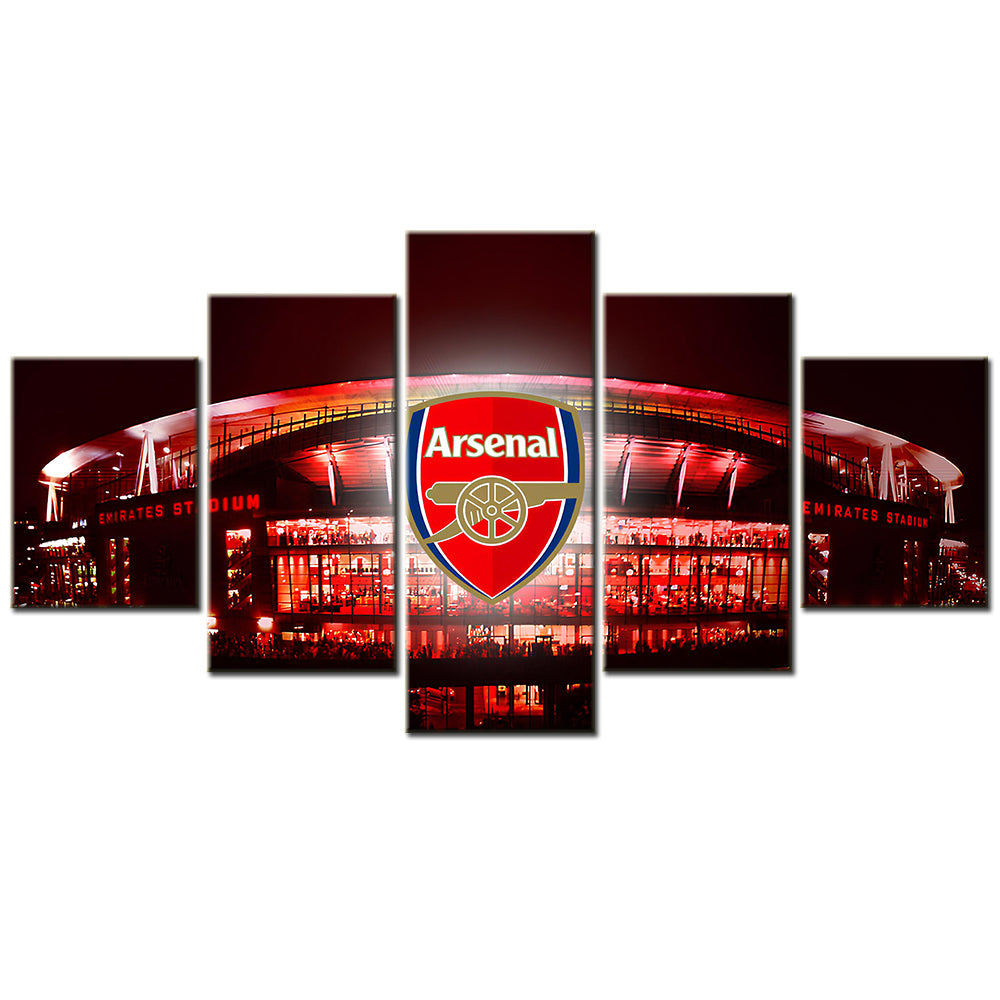 Football - 5 Pieces Wall Art - FB5008 - Arsenal FC Stadium - Football Poster - Football Canvas