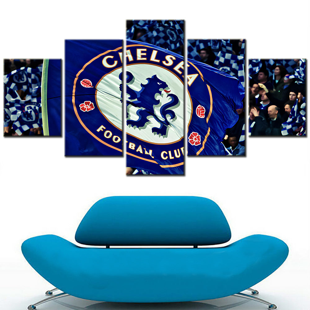 Football - 5 Pieces Wall Art - FB5013 - Chelsea Football Club - Football Poster - Football Canvas