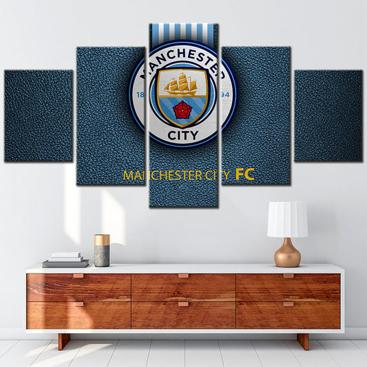 Football - 5 Pieces Wall Art - FB5012 - Manchester City F.C - Football Poster - Football Canvas