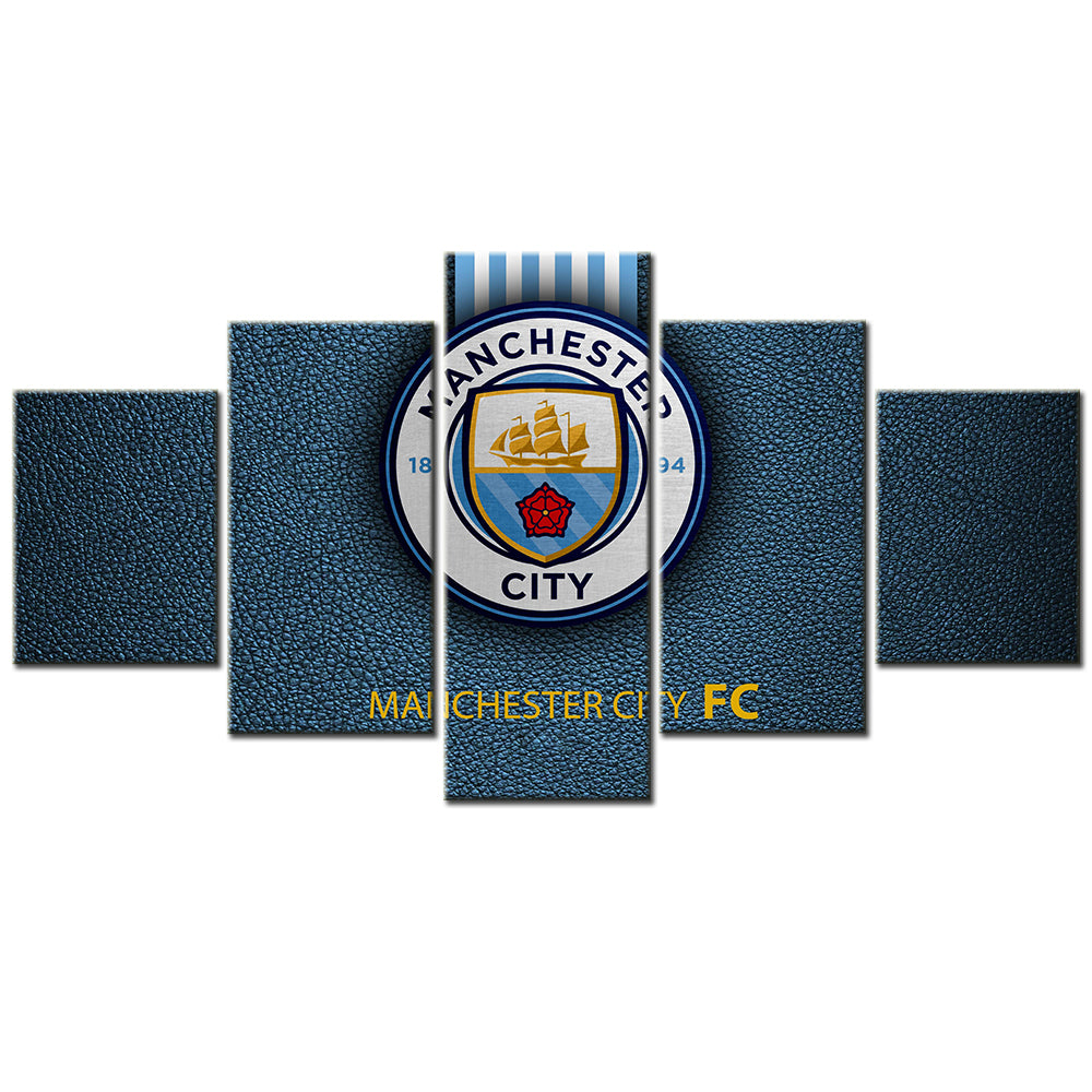 Football - 5 Pieces Wall Art - FB5012 - Manchester City F.C - Football Poster - Football Canvas