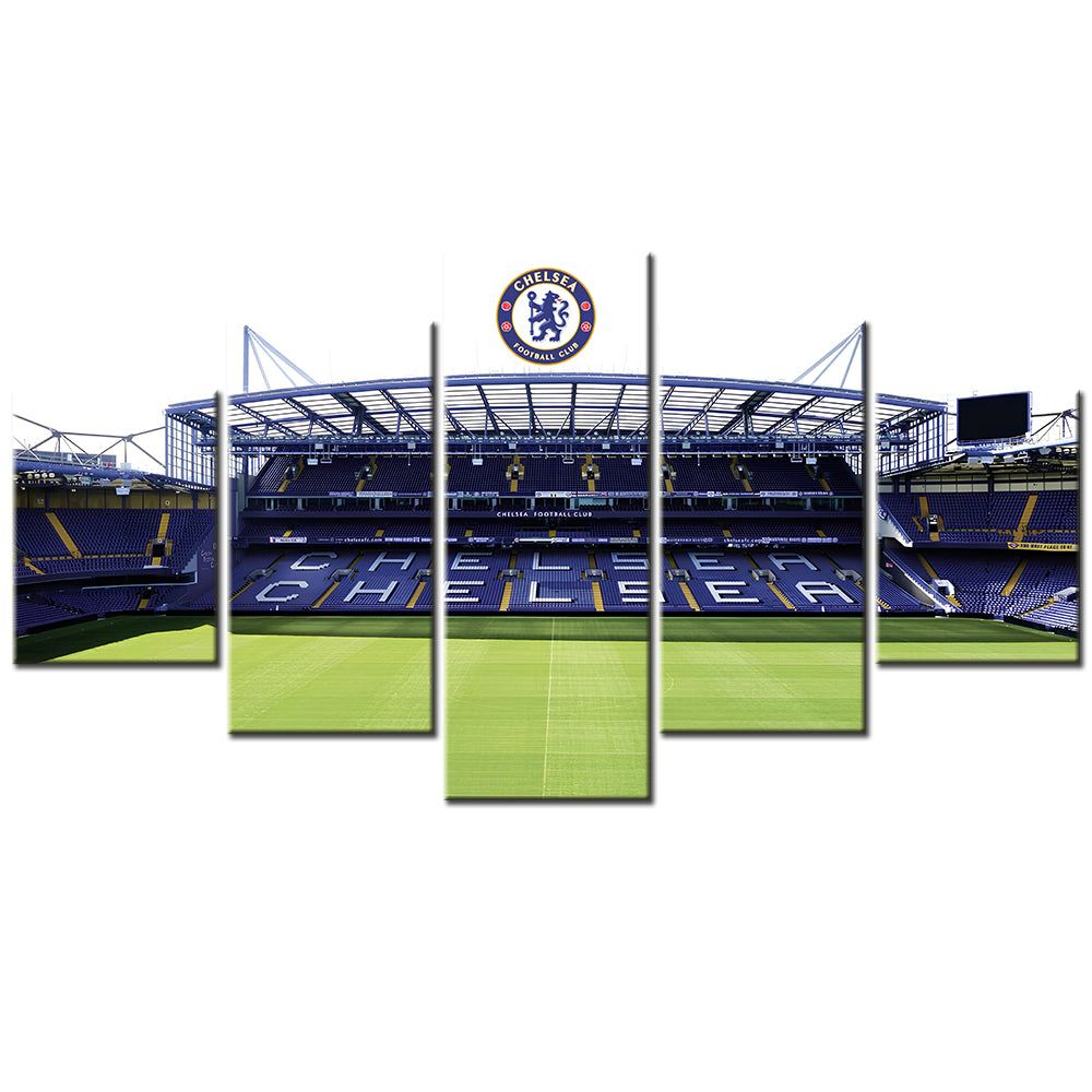 Football - 5 Pieces Wall Art - FB5017 - Chelsea Football Club Stadium - Football Poster - Football Canvas