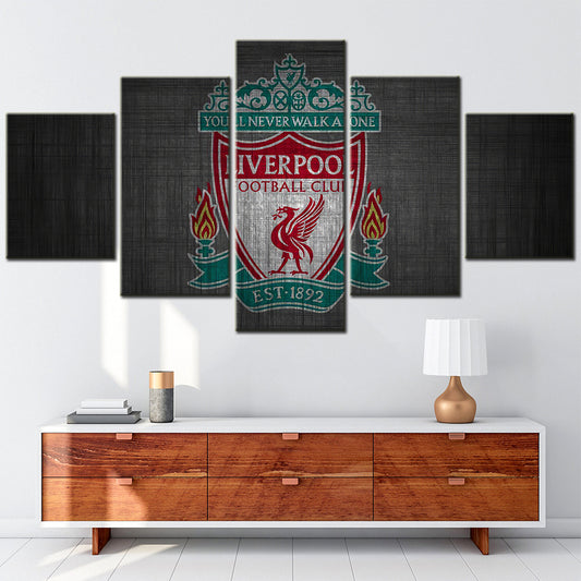 Football - 5 Pieces Wall Art - FB5015 - You Will Never Walk Alone Liverpool - EST 1892 - Football Poster - Football Canvas