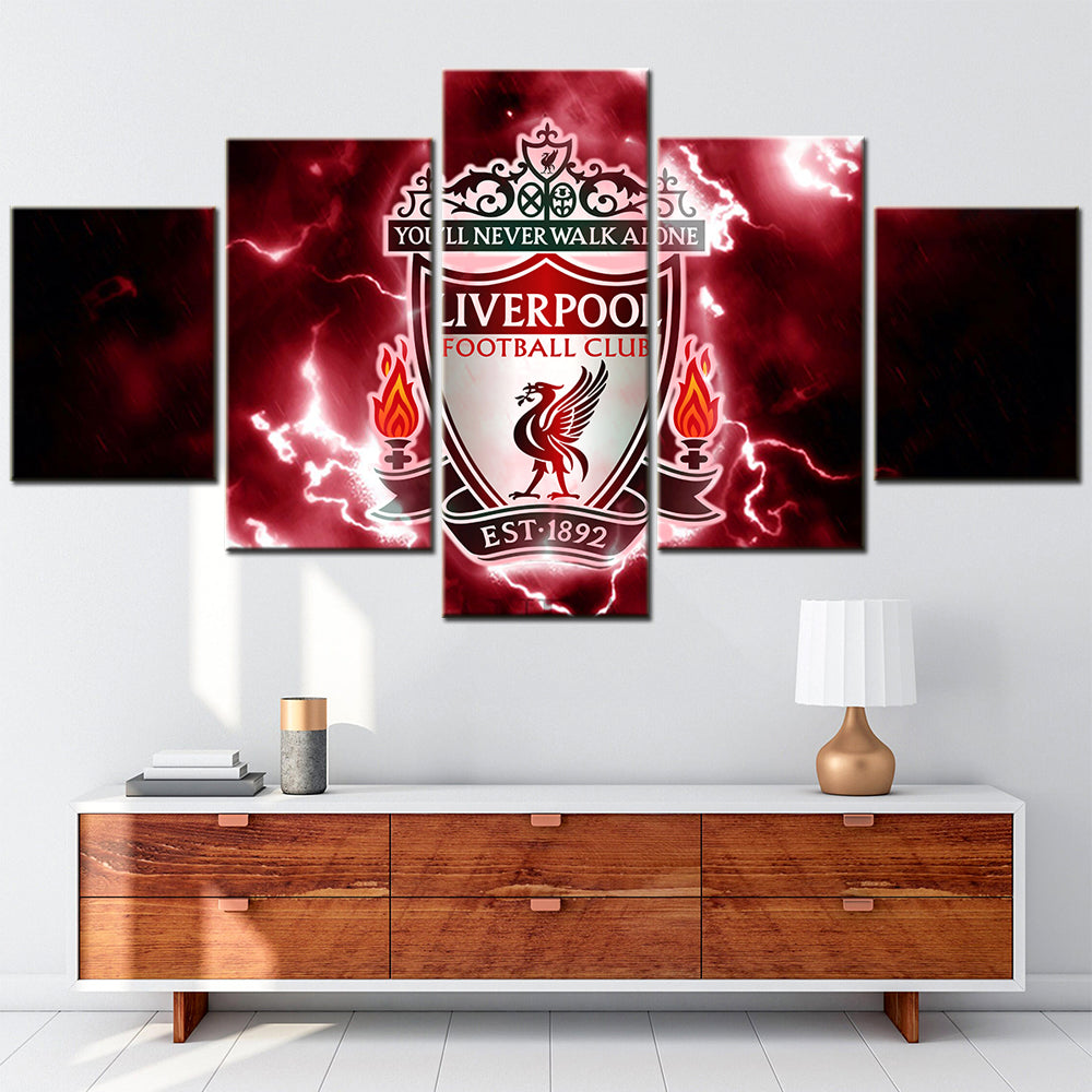 Football - 5 Pieces Wall Art - FB5003 - Liverpool Soccer Football - Liverpool Football Club - Football Poster - Football Canvas